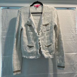 Lilly Pulitzer Stretchy Sweater Jacket Sz M